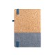 QUENTAL A5. Agenda de corcho y lino