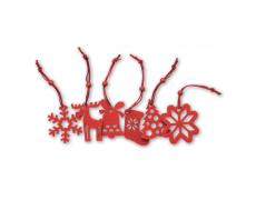 Set 6 adornos árbol en fieltro