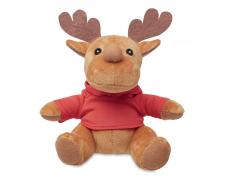Reno de peluche con capucha