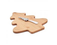 Set cuchillo y tabla de bambú