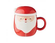 Taza cerámica con tapa 370 ml