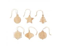 Adornos navideños de madera
