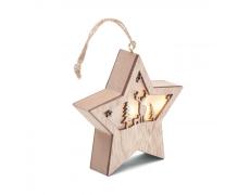 Estrella de MDF con luz