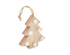 Árbol de madera con luces