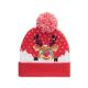 Gorro de punto navideño LED