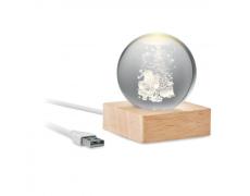 Bola de cristal LED navideña