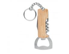 Llavero abridor 3 en 1 bambú