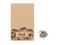 Sobre con semillas albahaca