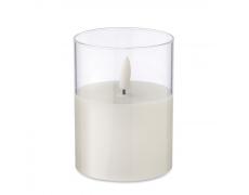Vela cera LED soporte cristal