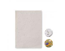 Hoja A6 de papel con semillas