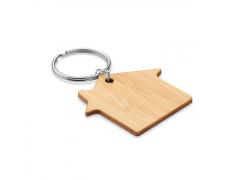 Llavero de bambú con forma de c