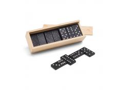 MIGUEL. Juego de dominó en caja de madera con tapa