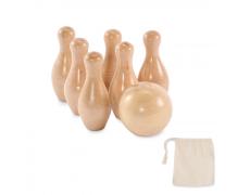 Mini juego de bolos de madera