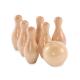Mini juego de bolos de madera