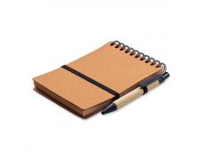 Libreta reciclada con bolígrafo