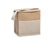 Bolsa nevera de yute y lona 3L