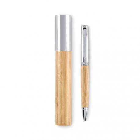 Bolígrafo metálico en tubo