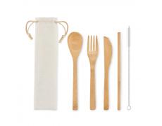 Set de cubiertos de bambú - Imagen 1
