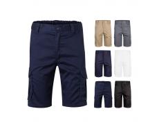 VL HEBE. Bermudas elásticas multibolsillos (240g/m²), en algodón (46%), EME (38%) y poliéster (16%)