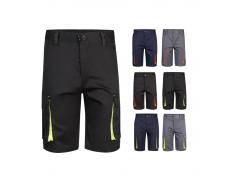 VL HEMERA. Bermudas elásticas bicolor y multibolsillos (240 g/m²), en algodón (46%), EME (38%) y poliéster (16%)