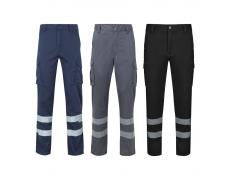 VL DIONYSUS. Bermudas multibolsillos bicolor (210 g/m²), en algodón (20%) y poliéster (80%)