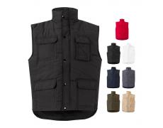 VL MEFITIS. Chaleco acolchado multibolsillos (220g/m²), en poliéster (100%)