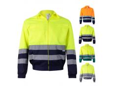 VL NEPTUNE. Chaqueta de sarga bicolor (210g/m²) en poliéster (80%) y algodón (20%)