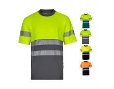 VL BASTET. Camiseta de piqué bicolor (150g/m²), en algodón (55%) y poliéster (45%)