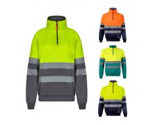 VL THOR. Sudadera bicolor (300g/m²) en tejido polar de poliéster (100%)