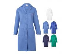 VL RAMA. Bata de manga larga en sarga (175g/m²), en sarga de algodón (35%) y poliéster (65%)