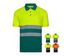 VL FORTUNA. Polo bird-eye (140g/m²) con manga corta, en poliéster (100%)