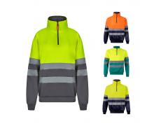 VL THOR LARGE. Sudadera bicolor (300g/m²) en tejido polar de poliéster (100%)