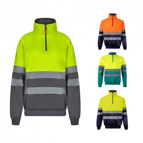 VL THOR LARGE. Sudadera bicolor (300g/m²) en tejido polar de poliéster (100%)