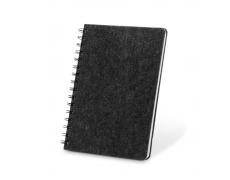 MISHIMA. Cuaderno A5 con tapa semidura de fieltro reciclado (100% rPET) con anillas y páginas rayadas