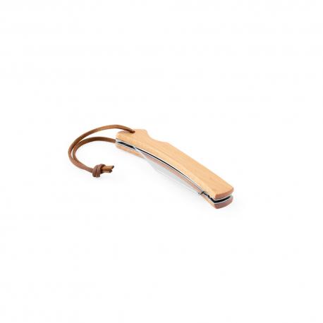 RANGER. Navaja de afeitar con hoja de acero inoxidable y mango de bambú