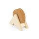 PLYCORK. Soporte de madera contrachapada con 6 posavasos de corcho