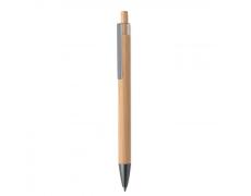 Bolígrafo bambú con pulsador