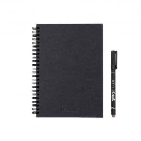 STARTER KIT INFINITEBOOK A5 PLANNER TEXTURE. Kit compuesto por «Infinitebook» con tapa dura, 1 kit de limpieza, 1 rotulador y 1 