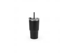 JOYNER M. Vaso de viaje compacto de acero inoxidable (91 % reciclado) con aislamiento al vacío de doble pared y acabado mate de 