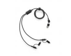 BERTOZZI. Cable USB súper rápido 6 en 1 de aluminio y PET reciclado