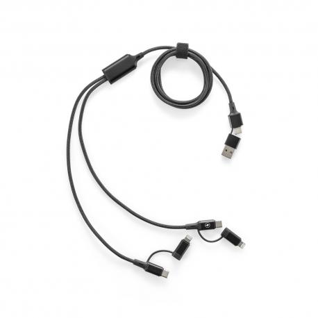 BERTOZZI. Cable USB súper rápido 6 en 1 de aluminio y PET reciclado