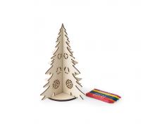PINERY. Árbol de Navidad de madera plegable para colorear