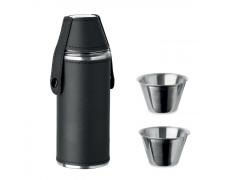 Petaca con vasos de chupito