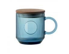 Taza de vidrio acanalado 300ml