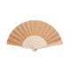 Abanico madera y tejido corcho - Imagen 1