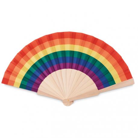 Abanico de madera rainbow - Imagen 1