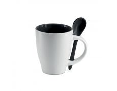 Taza bicolor con cuchara 250 ml - Imagen 1