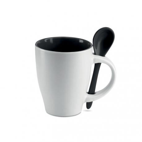 Taza bicolor con cuchara 250 ml - Imagen 1