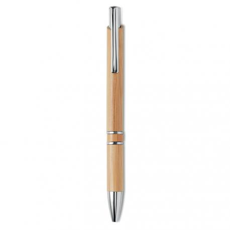 Bolígrafo pulsador bambú - Imagen 1