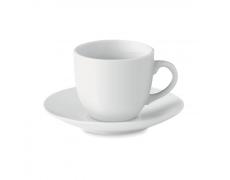 Taza y plato cerámica café - Imagen 1